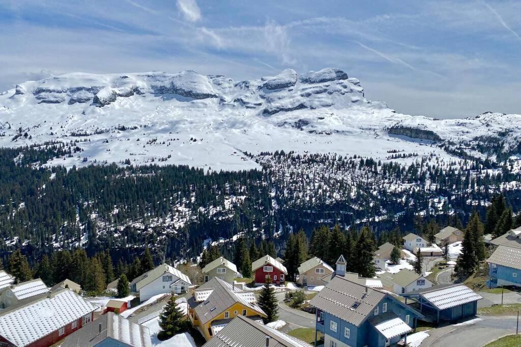 Vue Panoramique Sur Les Montagnes Plein Sud - T2 Skis Aux Pieds, Piscine & Spa Flaine Exteriör bild