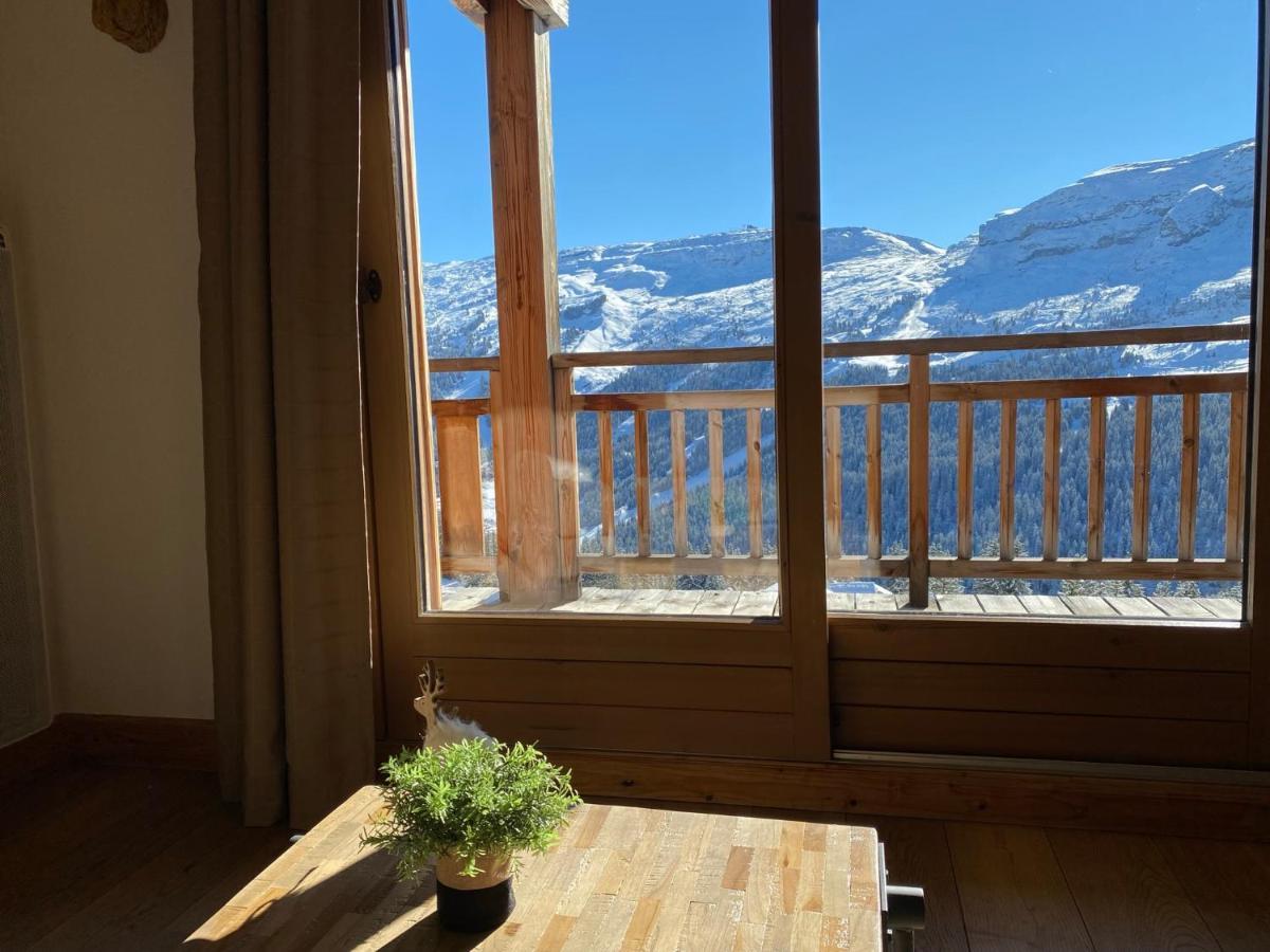 Vue Panoramique Sur Les Montagnes Plein Sud - T2 Skis Aux Pieds, Piscine & Spa Flaine Exteriör bild
