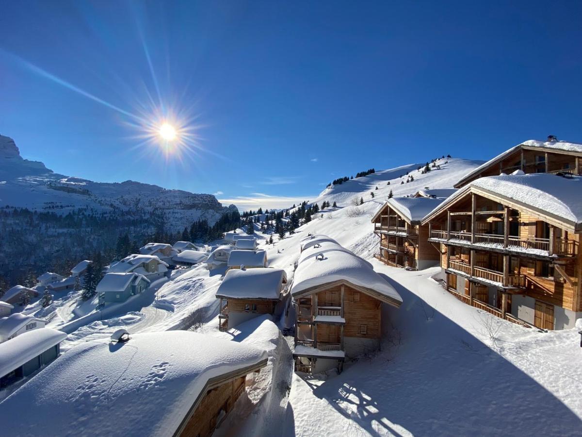 Vue Panoramique Sur Les Montagnes Plein Sud - T2 Skis Aux Pieds, Piscine & Spa Flaine Exteriör bild