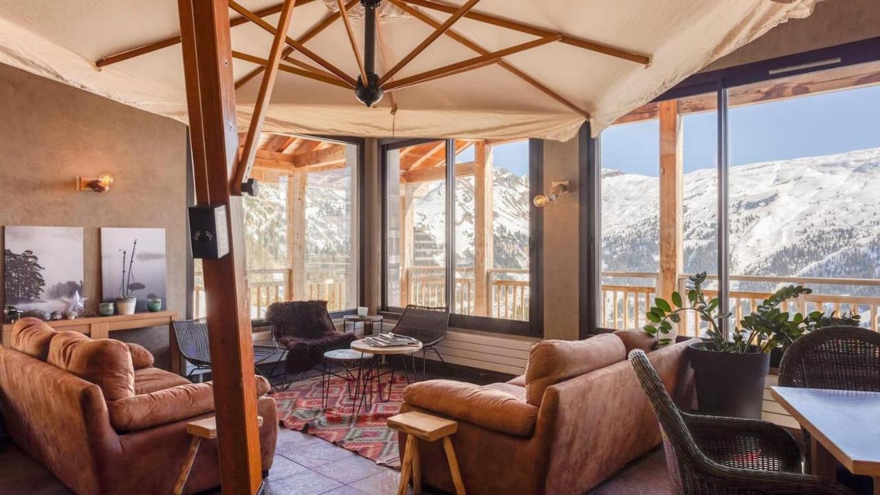 Vue Panoramique Sur Les Montagnes Plein Sud - T2 Skis Aux Pieds, Piscine & Spa Flaine Exteriör bild