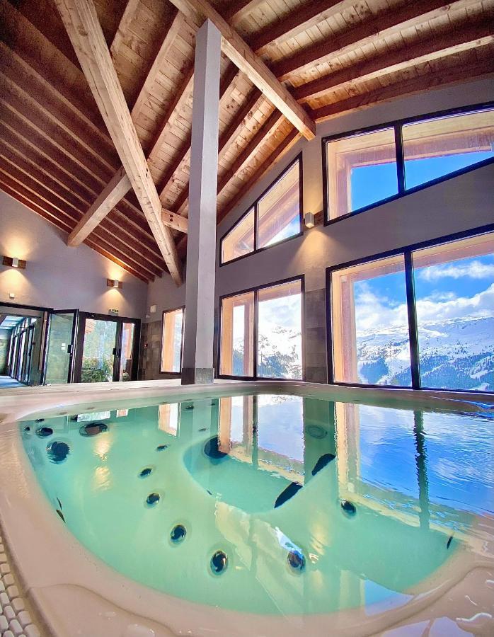 Vue Panoramique Sur Les Montagnes Plein Sud - T2 Skis Aux Pieds, Piscine & Spa Flaine Exteriör bild