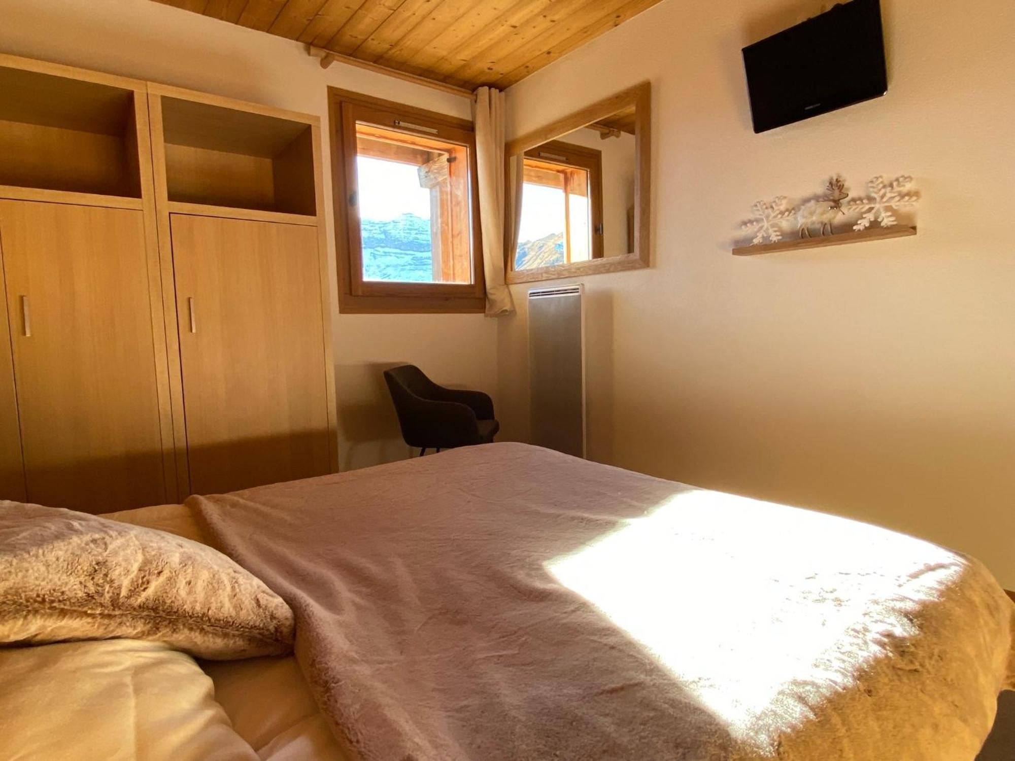 Vue Panoramique Sur Les Montagnes Plein Sud - T2 Skis Aux Pieds, Piscine & Spa Flaine Rum bild